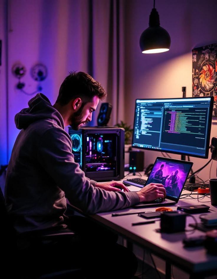 Студент Algor Labs за ноутбуком